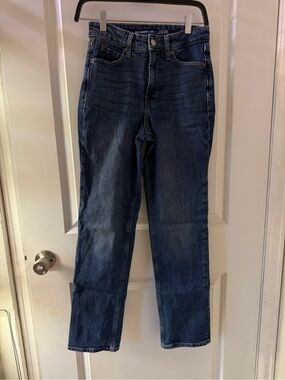 Old Navy Women's Straight Leg Jeans - Dark Indigo Blue